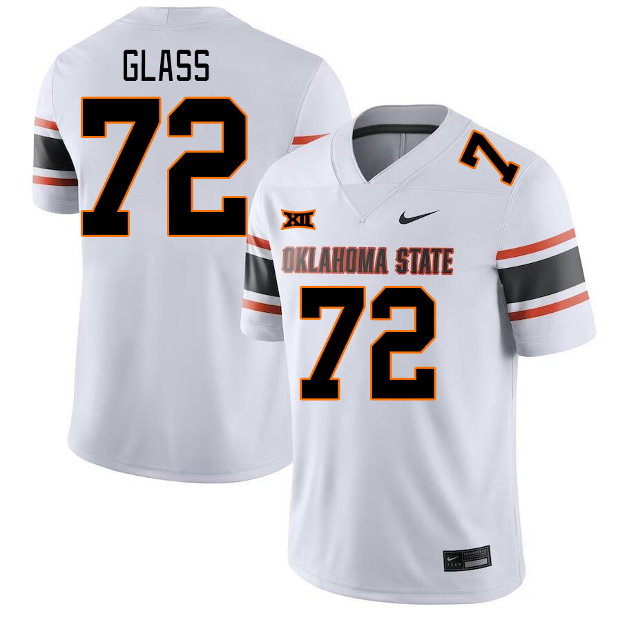 Men #72 Isaia Glass Oklahoma State Cowboys College Football Jerseys Stitched-White